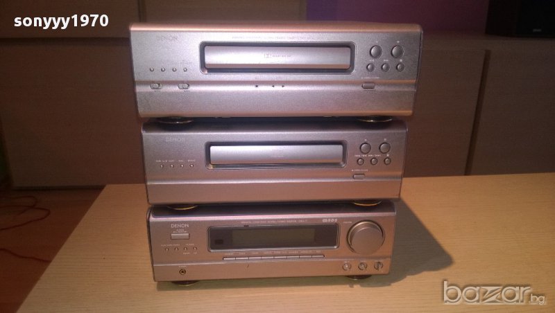 denon stereo receiver+tuner+cd+casete deck-внос швеицария, снимка 1