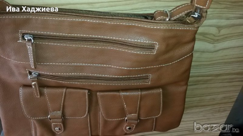 Чанта, кафява, еко кожа, снимка 1