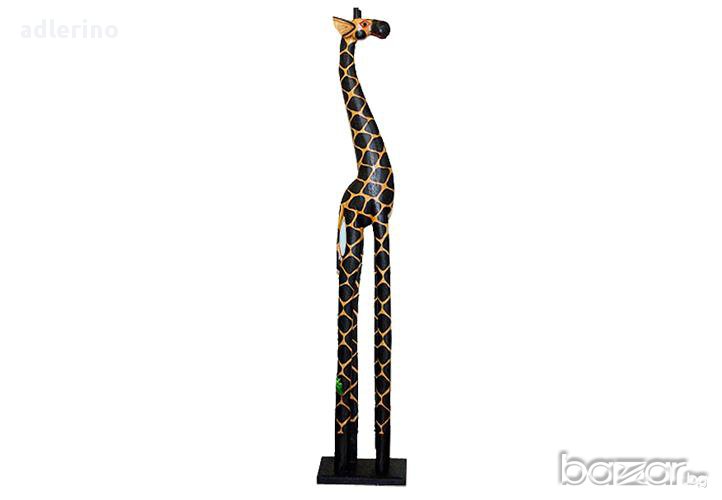 Декоративен жираф - 100 см - декорация за дома, прекрасна декорация, дървен жираф, снимка 1