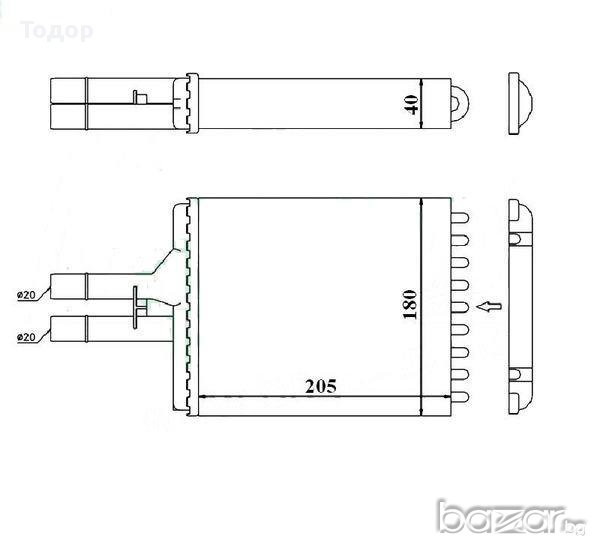 Радиатор парно OPEL № hk9024, снимка 1