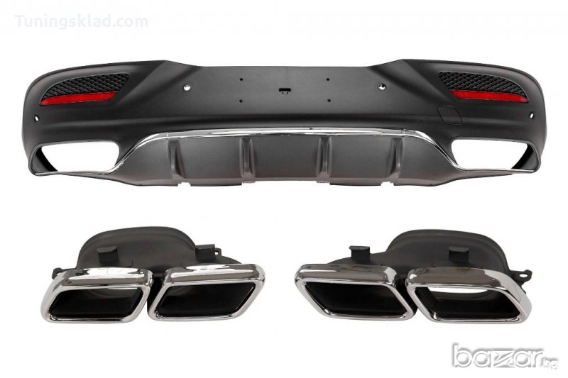 дифузьор с накрайници AMG тип 63 за Mercedes GLE купе C292 (2015+), снимка 1