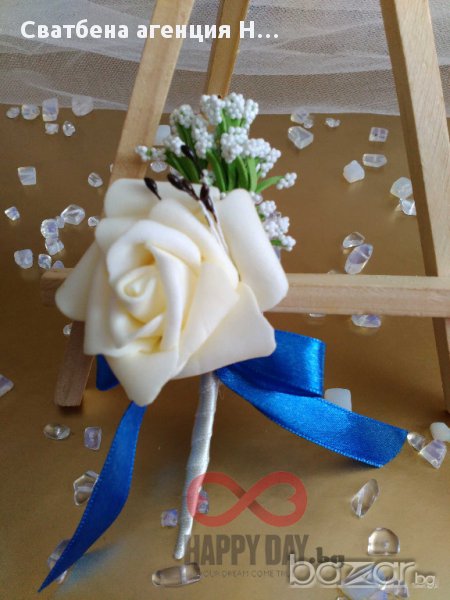 Сватбени бутониери - бутониера за ревер Ив , снимка 1