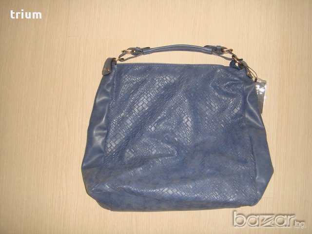 Нова дамска чанта от еко кожа, с етикет, син цвят, снимка 2 - Чанти - 15530012