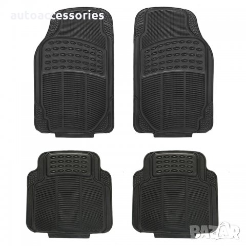 3100010270 Комплект гумени черни автомобилни стелки предни и задни АРО 4001 Универсални 4 броя