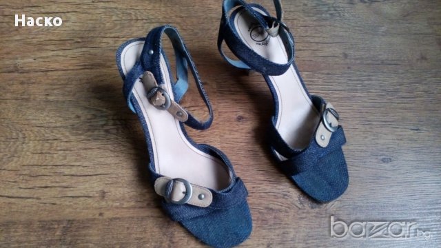 Esprit , летни сандали с ток ,дънкови обувки в Сандали в гр. Хасково -  ID12491663 — Bazar.bg