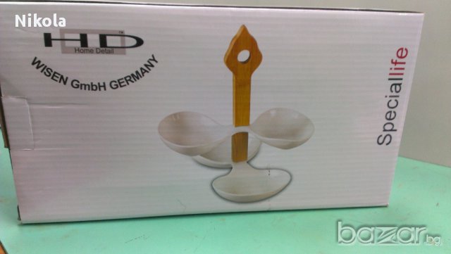 Порцеланов комплект за ядки или бонбони , снимка 1