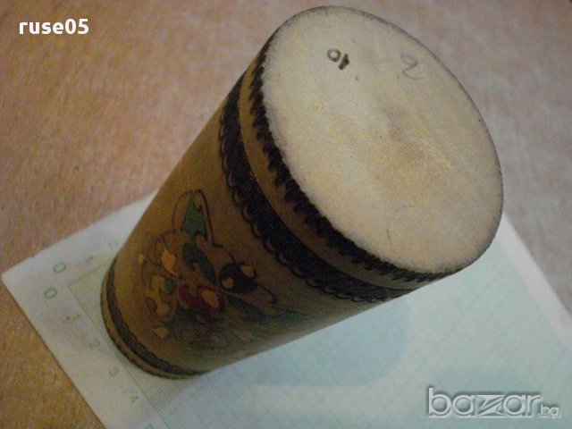 Моливник дървен пирографиран, снимка 5 - Други ценни предмети - 11399710