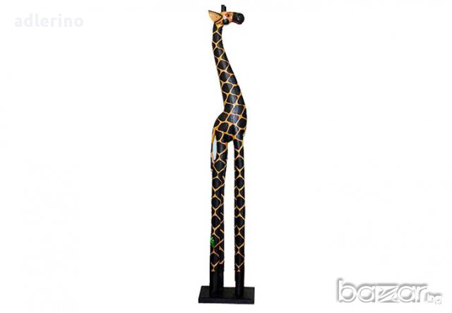Декоративен жираф - 100 см - декорация за дома, прекрасна декорация, дървен жираф, снимка 1