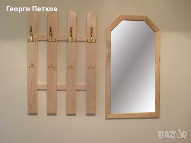 Антре-огледало и закачалка от масив, снимка 6 - Огледала - 14796567
