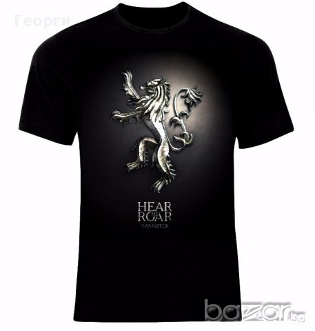 Игра на Тронове Game Of Thrones Lannister Hear Me Roar Тениска Мъжка/Дамска S до 2XL, снимка 1