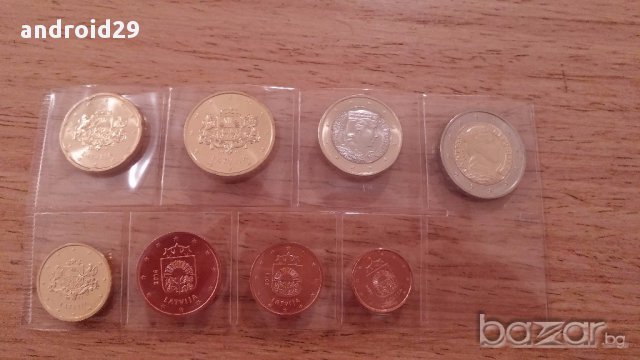 Латвия Евро Монети - пълен сет 2014 г.