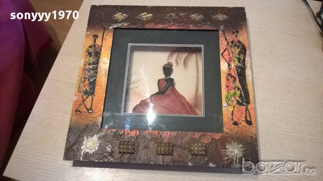 Картина/пластика 40/40см-made in france-внос швеицария, снимка 11 - Антикварни и старинни предмети - 14140966