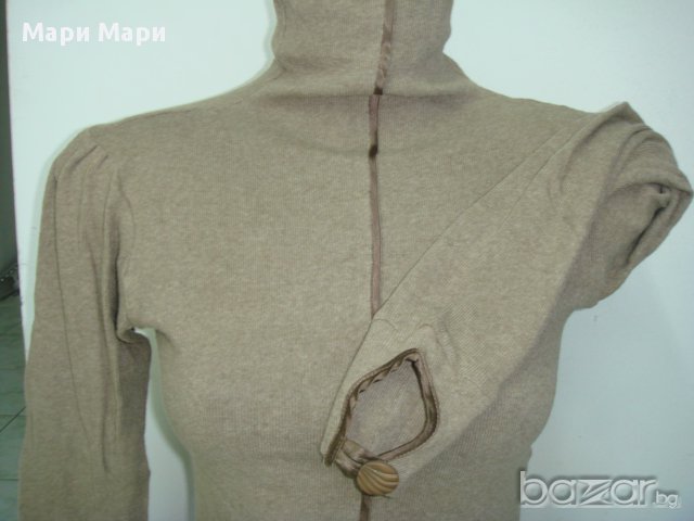 Поло с дълъг интересен ръкав, снимка 1 - Блузи с дълъг ръкав и пуловери - 16477841