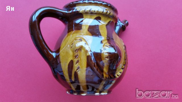 Красива Българска Качествена Стара Ретро Керамика 'Кана'