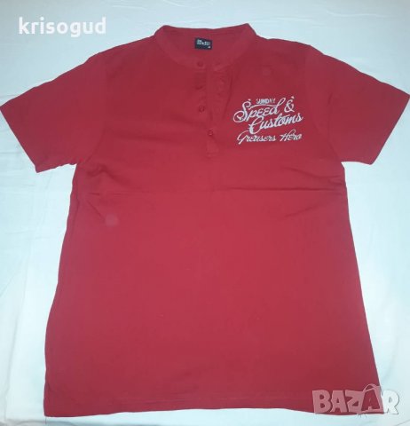 Качествена мъжка червена тениска (ASTIC), размер М, снимка 1 - Тениски - 22764641