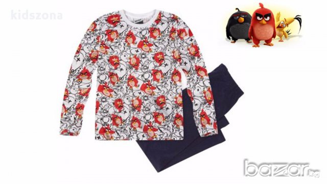 Детска пижама д. р. Angry Birds за 6, 8 и 10 г.