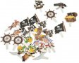 15 бр къси топери картон пират пирати пиратско парти украса декор за кексчета мъфини декор