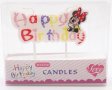 Minnie Mouse Мини Маус Happy Birthday свещ за торта Рожден ден детско парти, снимка 1 - Други - 24368819