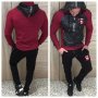 Мъжки спортен екип Dsquared черно и бордо, снимка 1 - Спортни дрехи, екипи - 20181843