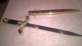 нож сабя-златна кама с ножница-метални-38х11см-внос швеицария, снимка 5