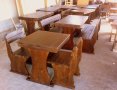 Състарени маси и пейки комплекти, винтидж стил.  , снимка 16