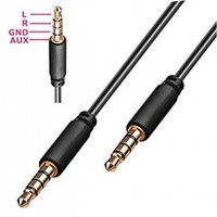 Кабел AUX 3,5mm JACK(м) с 3 пръстена 1m, снимка 2 - Други - 24740792