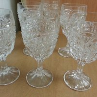 Ретро кристални чаши за вино , снимка 4 - Антикварни и старинни предмети - 23832450