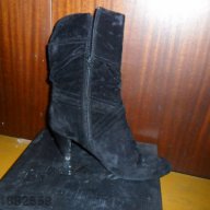Черен петък Черни велурени ботушки чисто нови Tendenz, снимка 4 - Дамски ботуши - 11781215