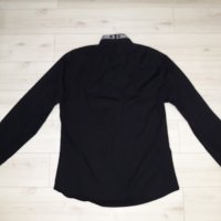 Черна мъжка риза с дълъг ръкав марка Stefan & Co., снимка 2 - Ризи - 23815854
