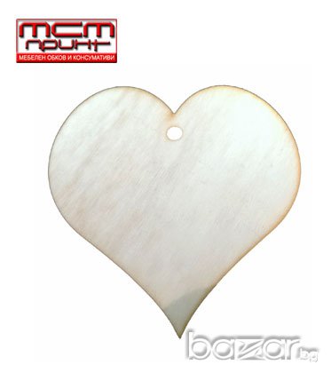 Сърце дървено H02, снимка 1