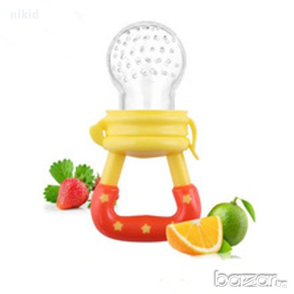 Хранилка - биберон за пълнене с плодове и зеленчуци за бебета, снимка 1