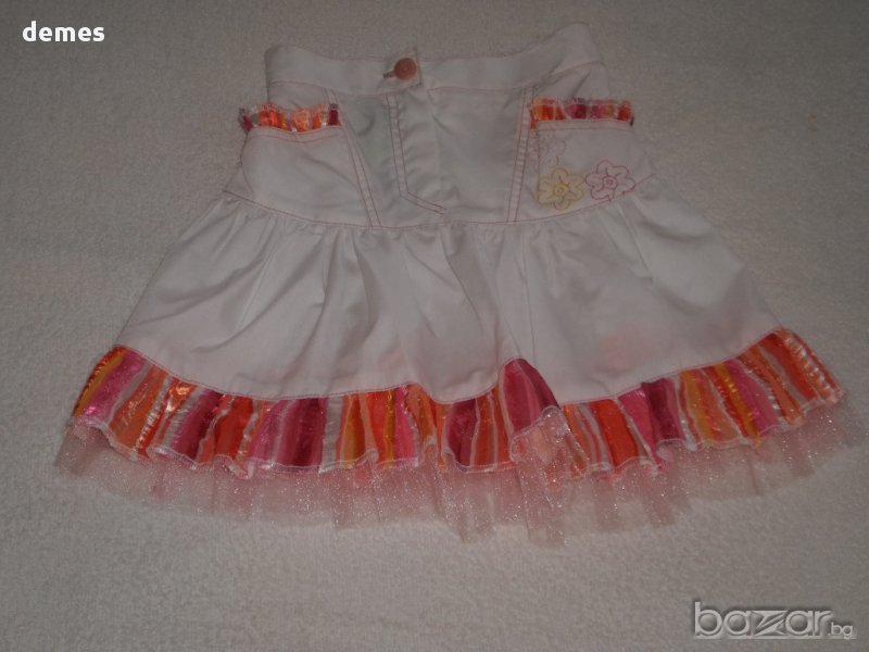 Нова детска пола в бяло размер 116, снимка 1