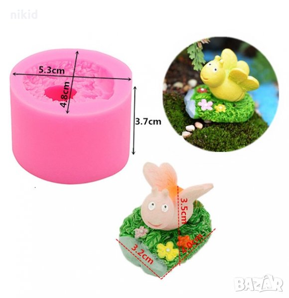 3d пчела пчеличка силиконов молд форма декорация украса фондан торта шоколад гипс, снимка 1