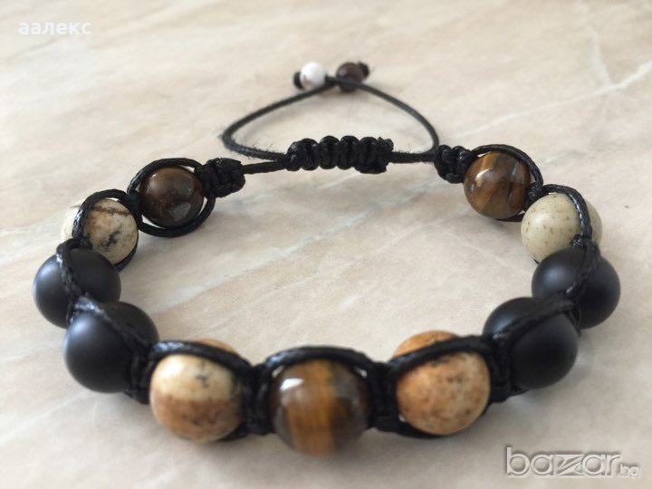 Ръчно изработена мъжка гривна Шамбала  за мъже, снимка 1