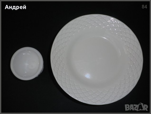 Комплект дълбоки и красиви чинии от аркопал + подарък, снимка 2 - Чинии - 23008374