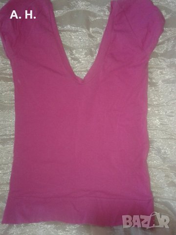 розова памучна тениска