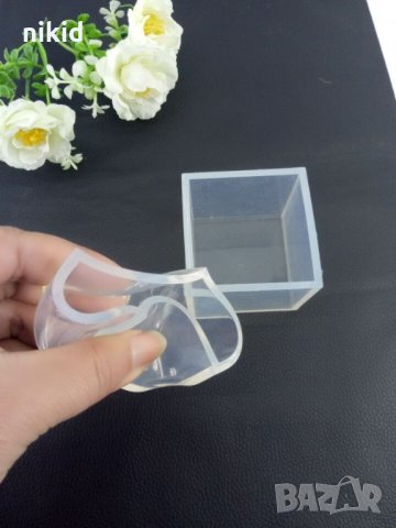 4см 3D КУБ квадрат силиконов молд форма калъп смола за сладкарство и бижута и декорация свещи глина