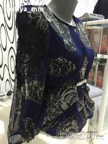 Дамска блуза с дантела , снимка 2 - Блузи с дълъг ръкав и пуловери - 15766184