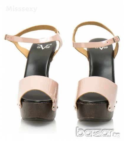 ПРОМО 🍊 VERSACE SPORTIVO 🍊 Дамски кожени сандали в пастелно розово 36 номер нови с кутия, снимка 3 - Сандали - 18828994