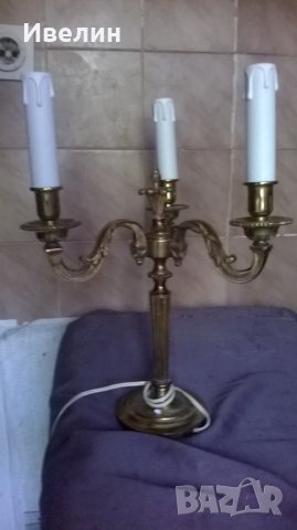 барокова настолна лампа тип свещник, снимка 1 - Настолни лампи - 25661463