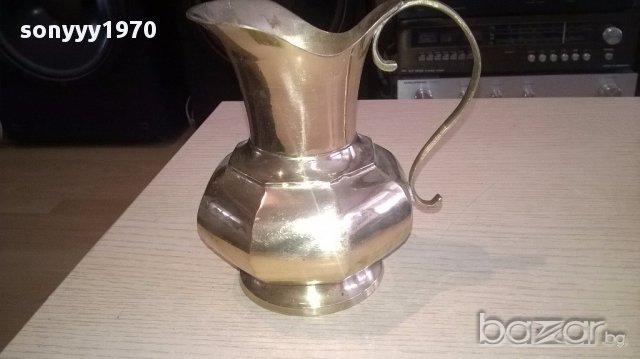 Красива кана в цвят злато-14х14х11см-внос швеицария, снимка 7 - Антикварни и старинни предмети - 17140132