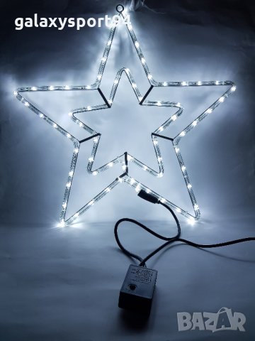 Бяла Лед Мини Снежинка 35 х 35см Коледна Украса, снимка 5 - Лед осветление - 23468871