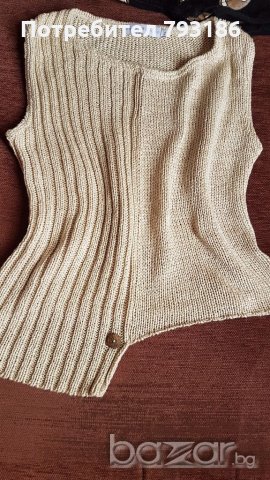 Маркова асиметрична блуза/елек Cache, снимка 2 - Елеци - 20068246