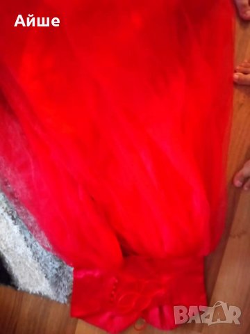 Червена рокля, снимка 4 - Рокли - 25928671