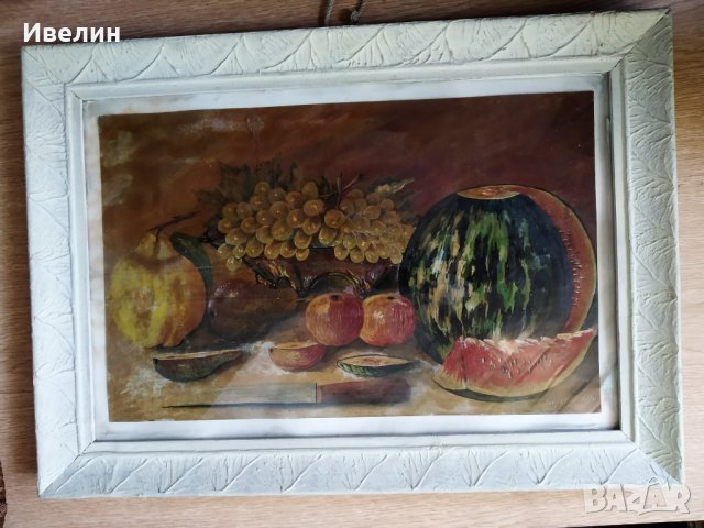 стара картина-натюрморт, снимка 2 - Картини - 25979624