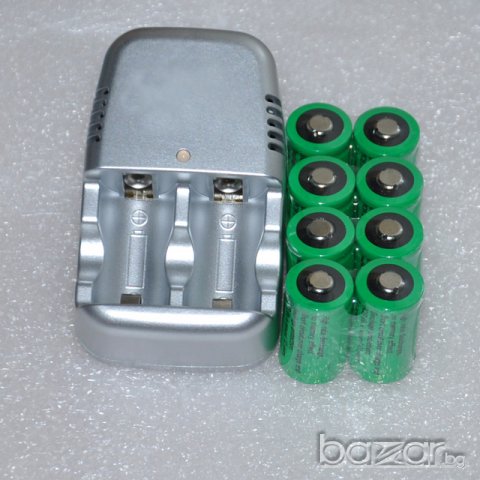 Акумулаторни батерии CR2 (CR-2), CR123A, 9V, АА, ААА, TR16340 и зарядни устройства , снимка 1 - Батерии, зарядни - 20239250
