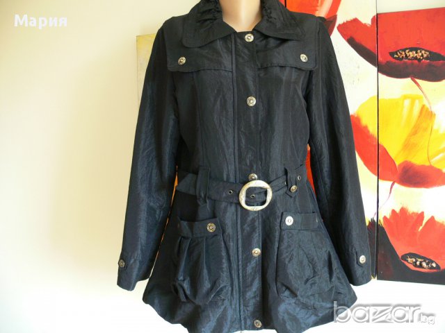 Черен дамски шлифер, снимка 2 - Палта, манта - 11337551