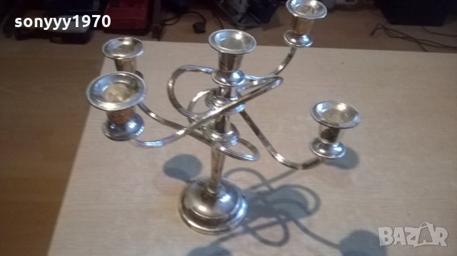 красив свещник за 5 свещи-25х25х20см-внос швеицария, снимка 11 - Колекции - 23991791
