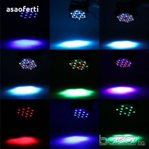 Диско прожектор с 36 цветни диода, снимка 4 - Прожектори - 20144377
