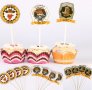 12 бр Каубой Каубойски топер клечки украса декор за мъфини кексчета парти
